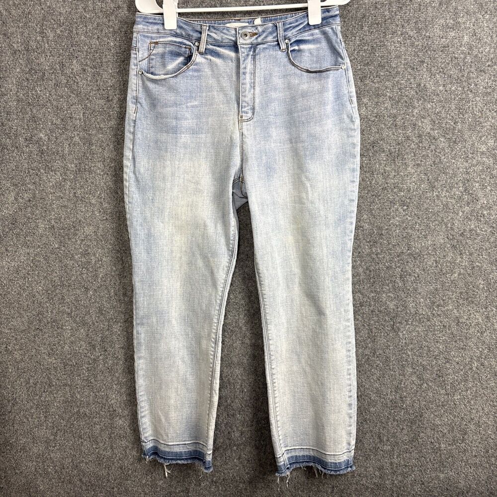 A Loves A Crop Straight Jeans Womens Size 32 Frayed Hem